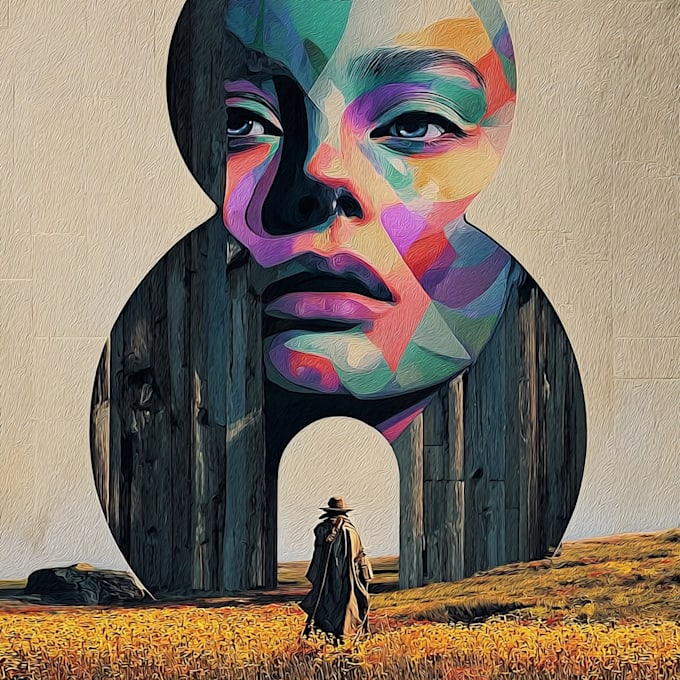 paint expressive colorful abstract portraits