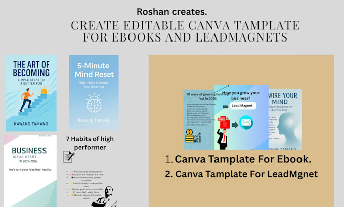 create editable canva templates for ebooks and lead magnets