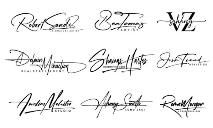 do handwriting scripted signature cursive autograph logo