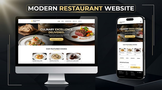 design a modern restaurant website with online ordering