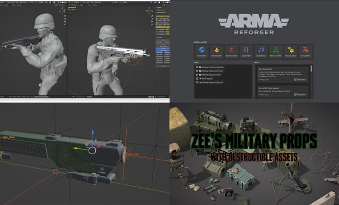 create custom armor, weapons, props, and characters for arma reforger