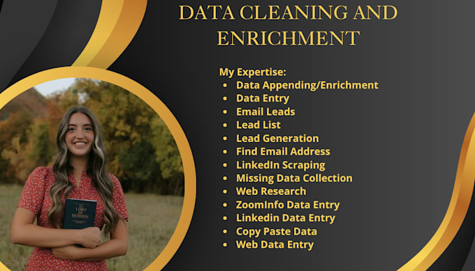 do data enrichment, data appending and missing data collection, data entry