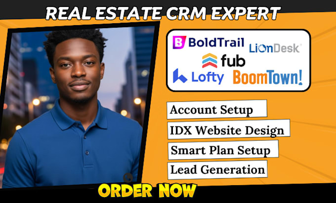set up real estate crm and website lofty smart plan follow up boss lofty website