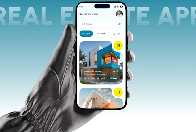 develop real estate app, crypto wallet app, real estate website development
