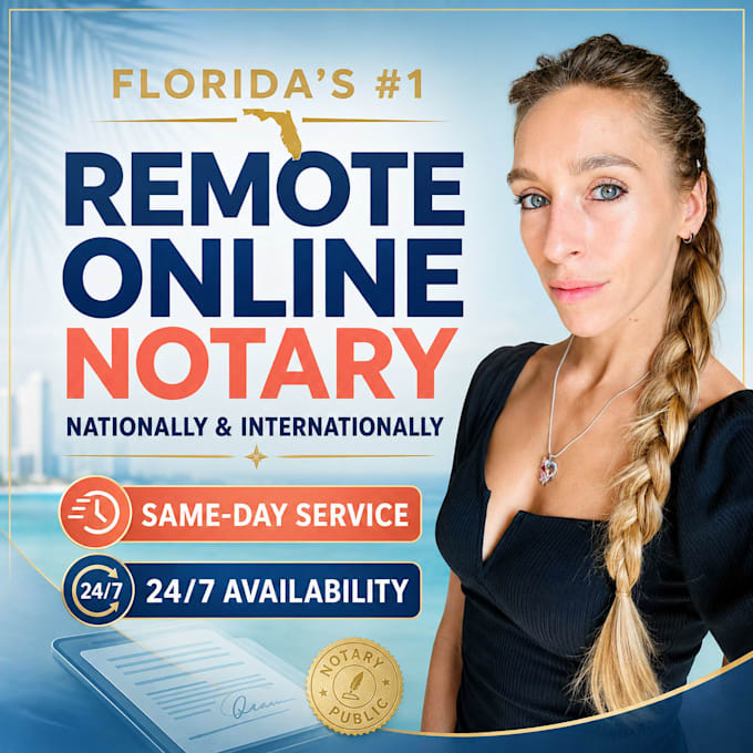 notarize documents remote USA and international florida notary public