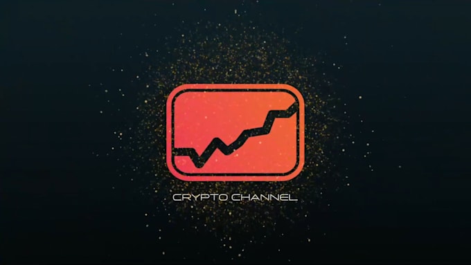 create crypto bitcoin blockchain fintech intro logo