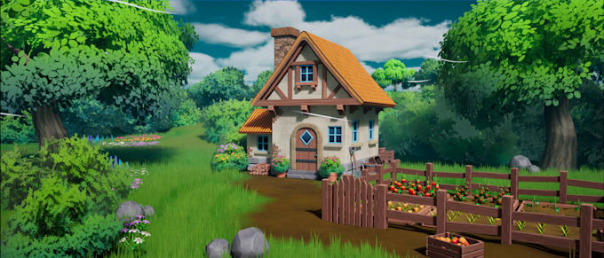 create 3d stylized environment and game asset for unity