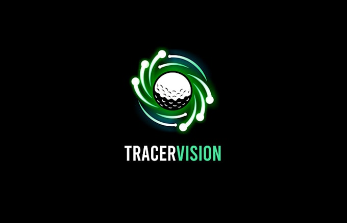 design golf app tracer tracks ball logo