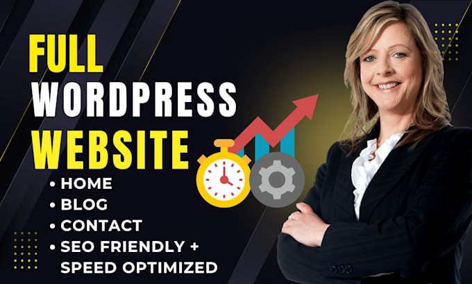 design and redesign complete wordpress website elementor SEO speed