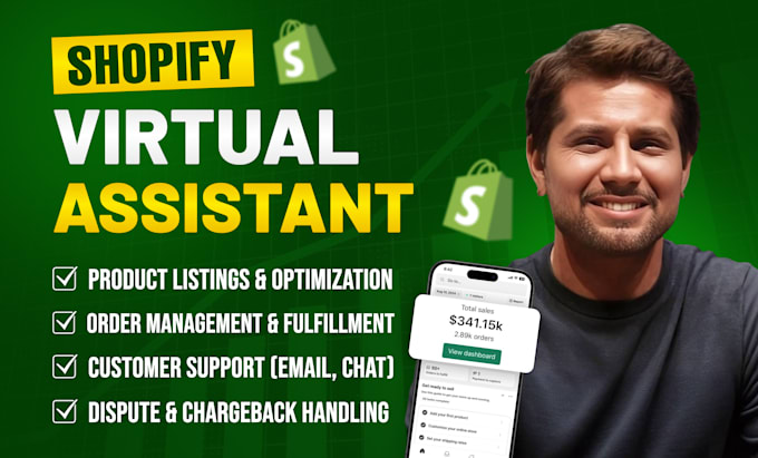 be your shopify virtual assistant admin store manager