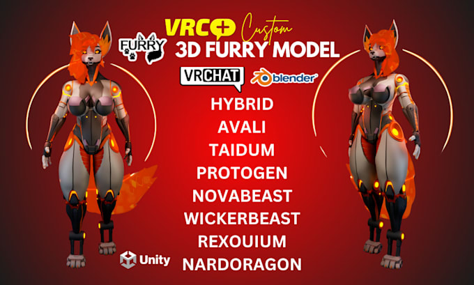 do vrchat avatar commission, anime or furry nsfw avatar, vrc avatar vr character