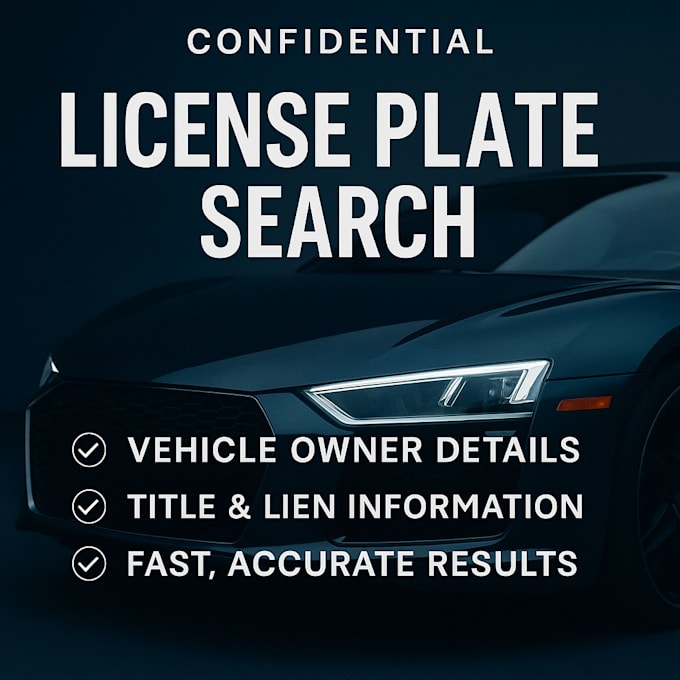 run a confidential US license plate lookup