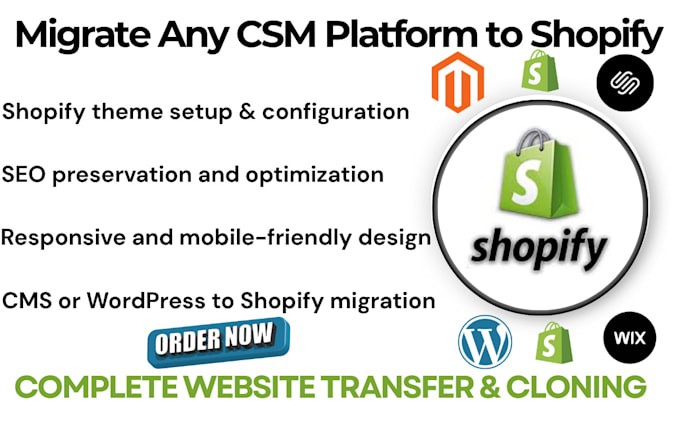 migrate any cms to shopify wordpress to shopify website transfer copy clone