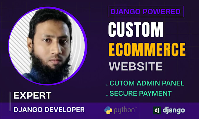 develop python django ecommerce website with stripe or paypal and admin panel