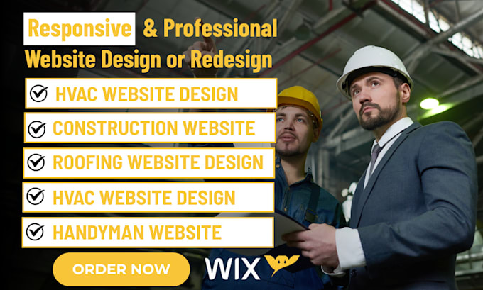 design hvac website plumbing handyman contractor construction roofing website
