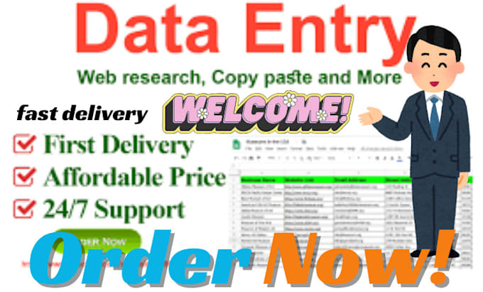 do excel data entry, copy paste, web research, data conversion work