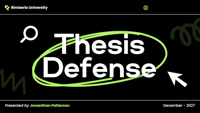 design master, phd thesis presentation, project defense slides