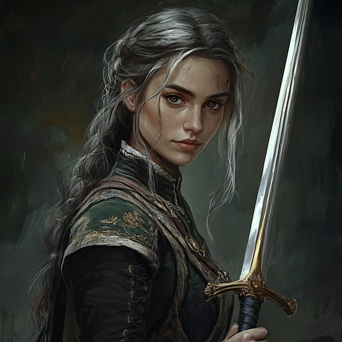 draw a fantasy character design and dnd character art