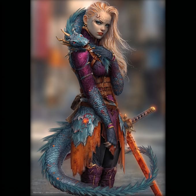 made a dnd art, fantasy character, scifi, and dnd party