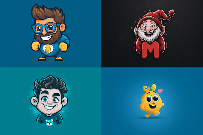 create cartoon character and mascot logo