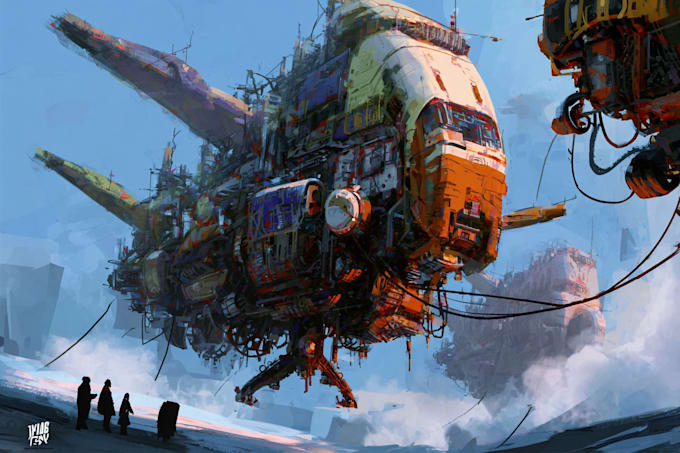 draw sci fi illustration and sci fi art