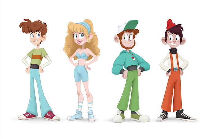 do characters in retro rubber hose cartoon style