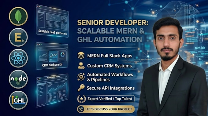 build mern stack apps and gohighlevel CRM automation