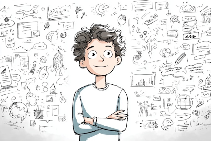 create an illustrated doodle whiteboard