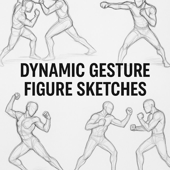 draw dynamic gesture figure sketches