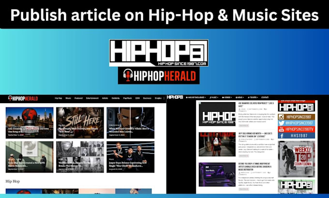publish article on hiphopsince1987, hiphopherald music blog