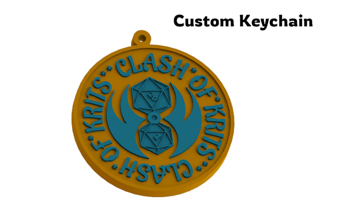 design custom keychain 3d model for 3d printing stl or obj