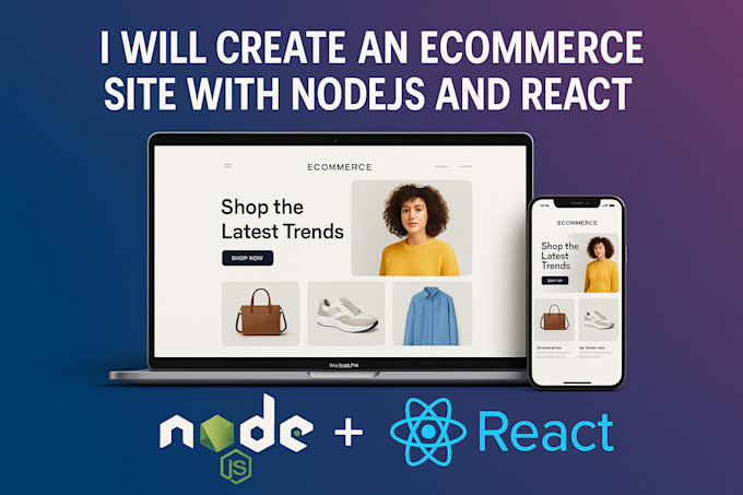 create an ecommerce site with nodejs and react