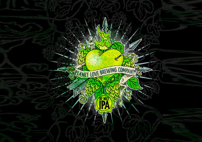 design corporate planet love brewery logo