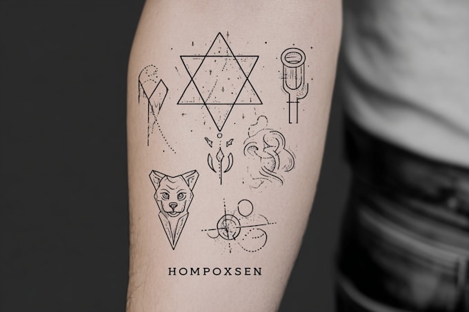 make minimalist line art tattoo design