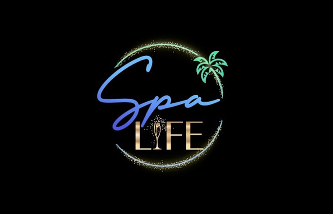 design awesome spa life logo