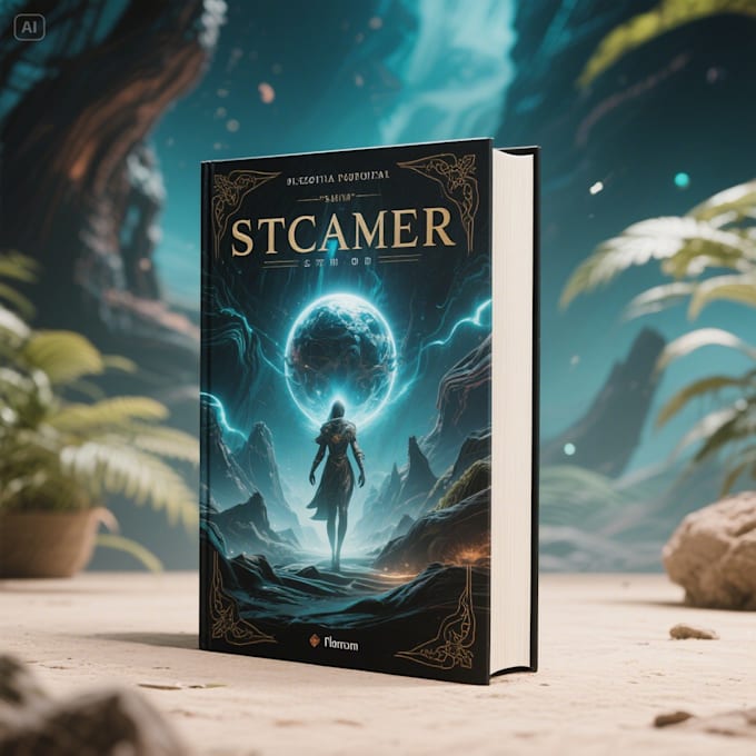 create a stunning fantasy or scifi book cover for you