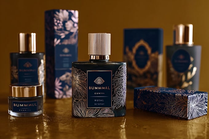 design luxurious cosmetic labels and elegant packaging