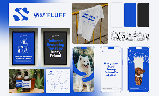 design branding with logo, colors, and guidelines