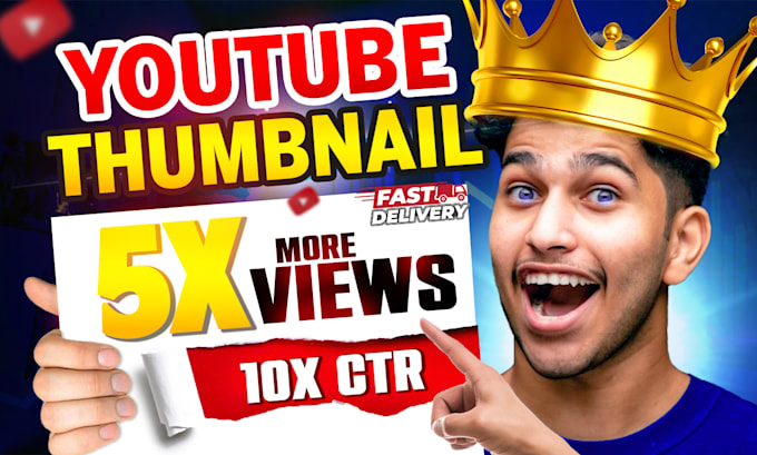 design eye catching miniature youtube thumbnails within 3hrs