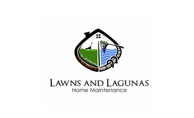 design super lawn and pool maintenance business logo