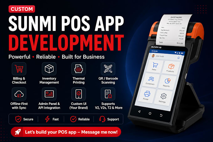 develop custom android pos app for sunmi and pax