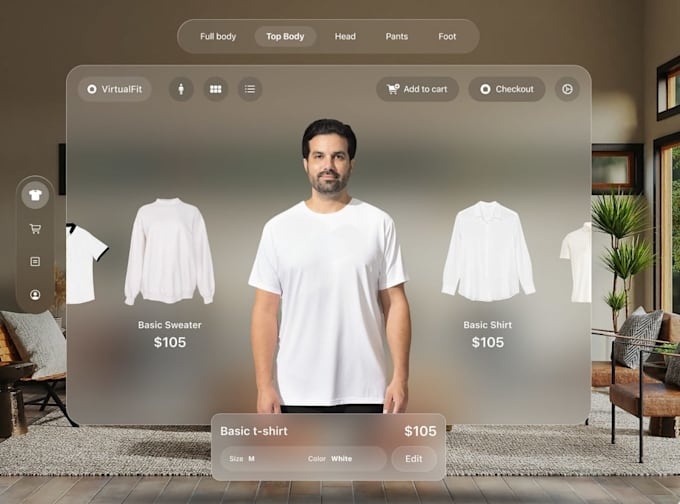 augmented reality integration for app and ecommerce websites, virtual try on app