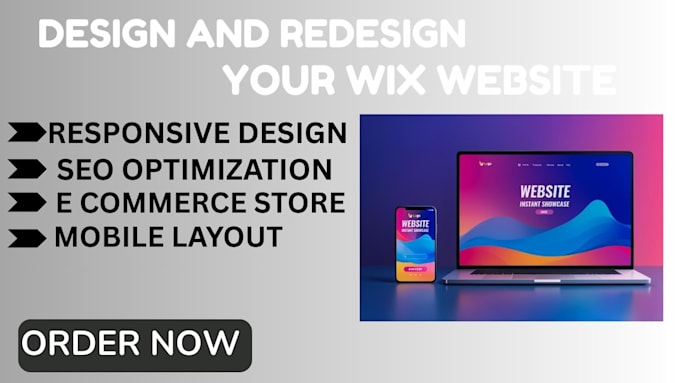 design and redesign wix website and mobile responsive website