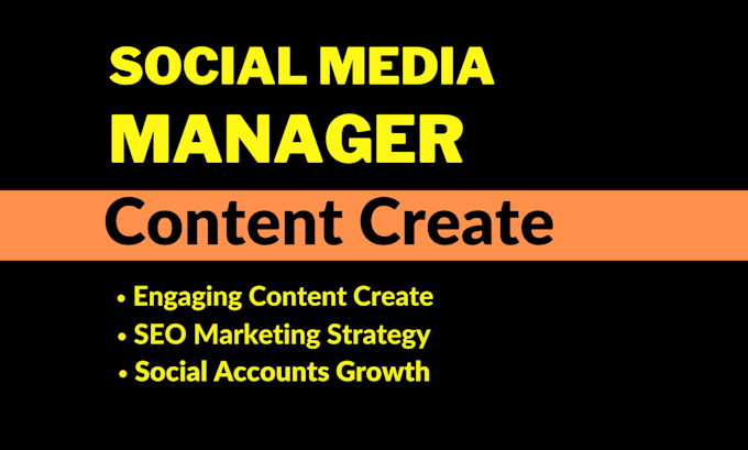 be your social media manager and content creator