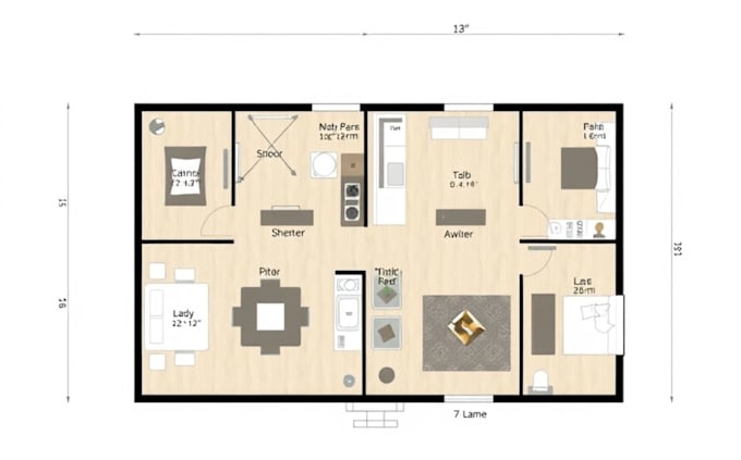 design high quality 3d house cross sections or cutaway views