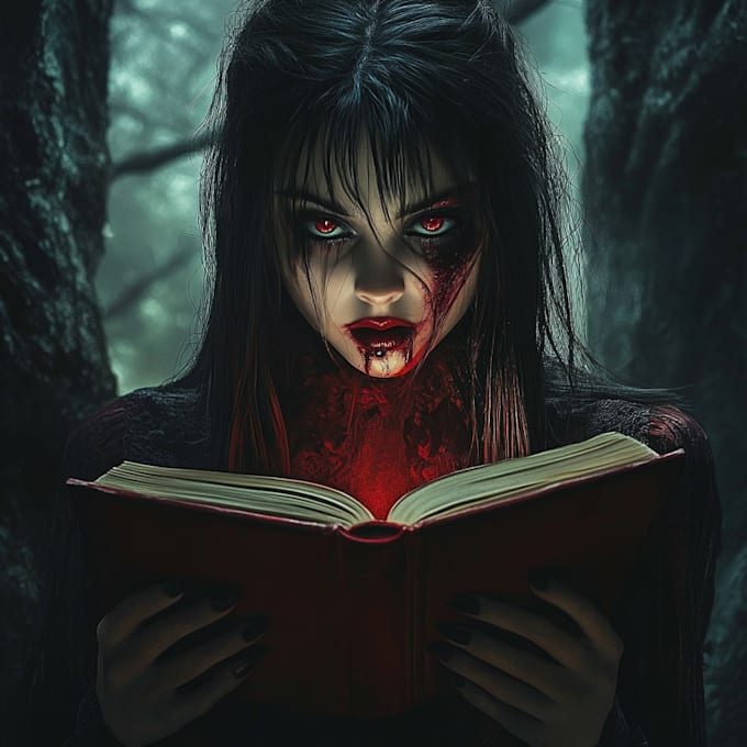 design a premium horror book cover