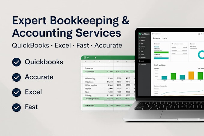 do professional bookkeeping and financial statements in quickbooks or excel