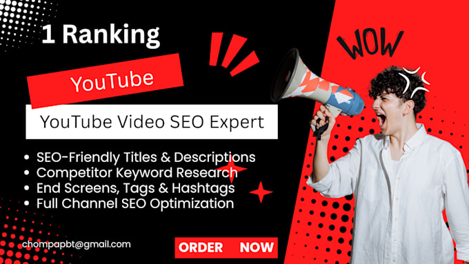 your youtube video SEO expert for organic ranking