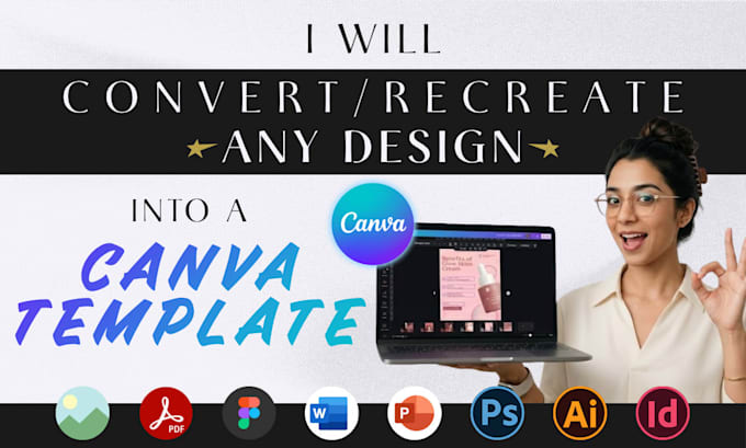 recreate any design into an editable canva template