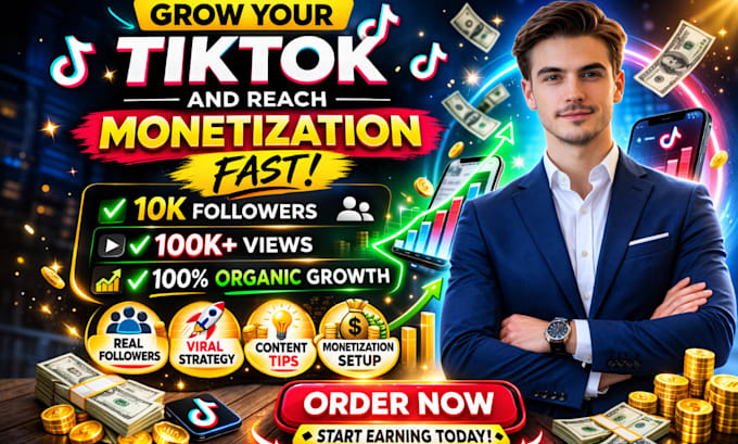 create a tiktok growth strategy to reach monetization and 10k followers